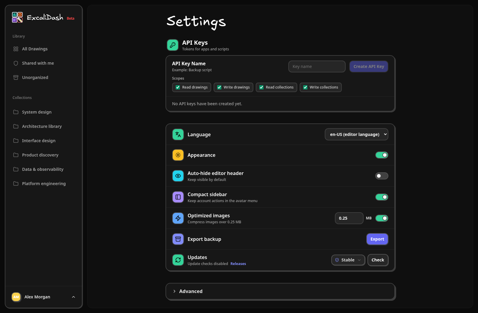 Export your library — Open Settings from the account menu. Select Export under Export backup to download a library backup.