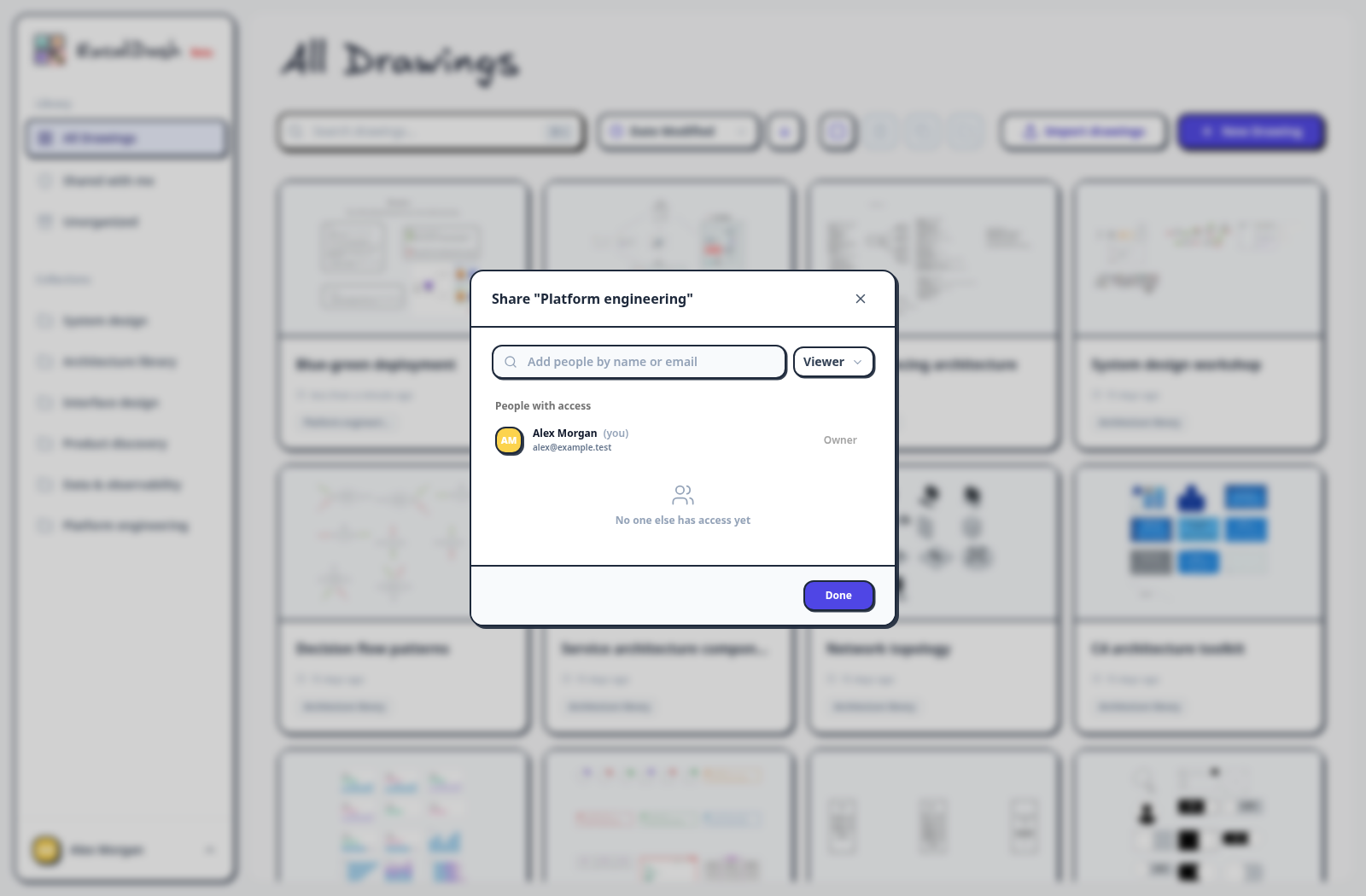 Collection sharing — Open Share Collection from the sidebar context menu.